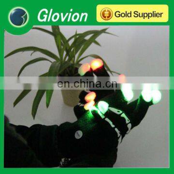 New glowing skull gloves led lighting gloves bone pattern gloves