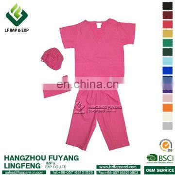 Scrubs tops 2017 Hot Sale Pink Hospital Uniform V-neck Set For Doctor