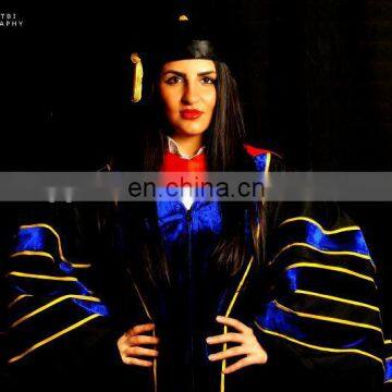 Deluxe Doctoral Graduation Gown Only - PhD Black Trim