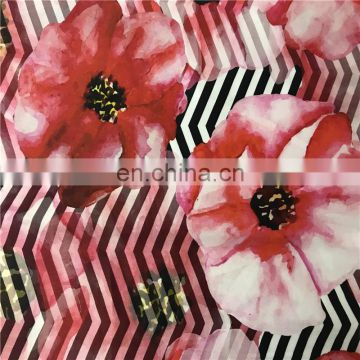 Factory Direct Sales Garment Digital Printed 100%Silk Crepe Satin Fabric