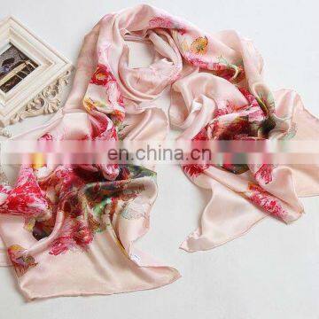 Women Pure Silk Traditional Elegant Floral Scarf (SP234L