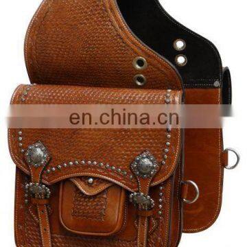 leather saddle bag - brown leather saddle bag