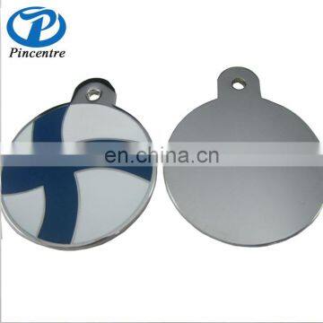 custom colored Finland flag dog tag