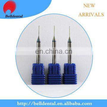 New Arrivals CAD CAM System DLC Coating Dental 0.6 1.0 2.0 Zirconia Milling Tools s for Roland Milling Machine