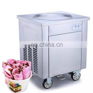 DHL air express to door worldwide frozen yogurt rolls fry ice cream machine with real fruits