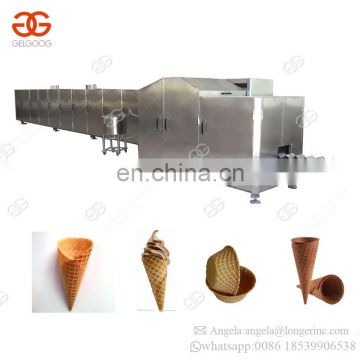 High Quality Commercial Used Crisp Rolled Sugar Waffle Cone Rolling Making Machine Fully Automatic Ice Cream Cone Line For Sale