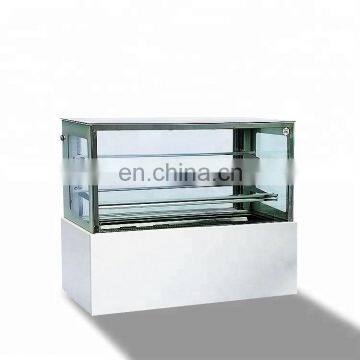 New Product Commercial Electric 3 Sides Glass Showcase Vertical Cake Display Glass Rotation Cake Showcase