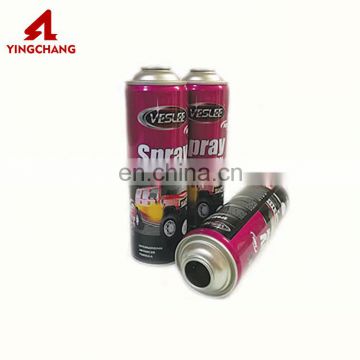 Newest car care tinplate aerosol spray paint can filling