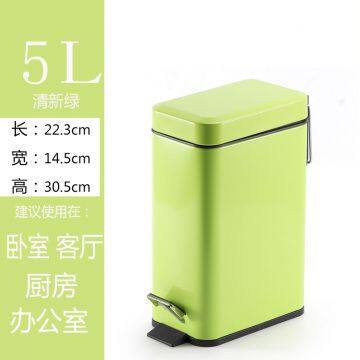 Stainless Steel Trash Can Stainless Steel Pedal Dust Bin Sanding Silver