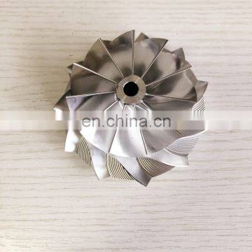 HX40 62.45/84.00mm 11+0 blades high performance turbocharger milling/aluminum 2618/billet compressor wheel