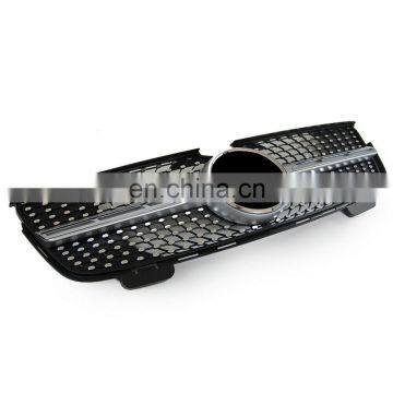 Передний решетка радиатора серебряного цвета с ромбиками, подходящий для Mercedes Benz X164 GL-Class 2006 - 2012 годов, из ABS photo-4