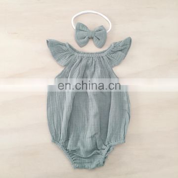 Toddler Summer Muslin Playsuit Newborn Baby Clothes Baby Bubble Romper