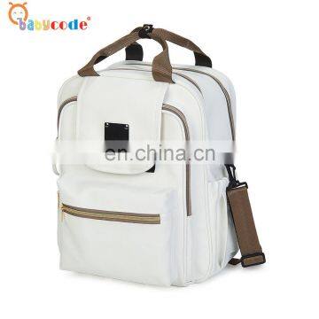 factory OEM fashion multifunctional PU leather baby backpack bag