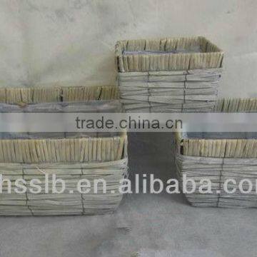 2013 Antique Color Woven Willow Garden Decoration Flowerpot photo-2