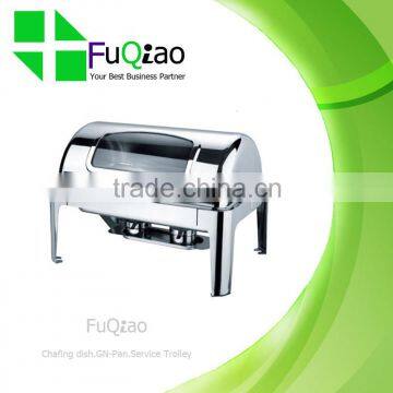 Hot Sale Stainless Steel Gold-plated Roll Top Buffet Chafer for Hotel photo-3