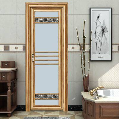 Frosted Glass Aluminium Toilet Door