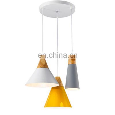 Macarons Colorful Pendant Light Three Head Decorative Light Nordic Chandelier