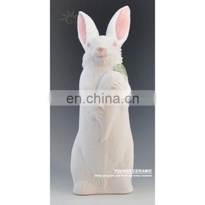 Craft decorative ceramic sculpture rabbit