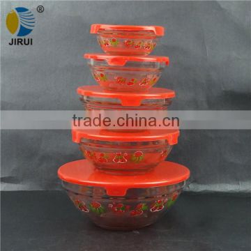 glass fruit bowls set