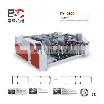Semi Automatic Paper Board Folder Gluer Machine/two Pieces Glue Machine/carton Folding and Gluing Machine photo-2