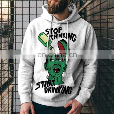 wholesale cheap custom printed logo plus size men's hoodies & sweatshirts heavyweight cotton hoody for man