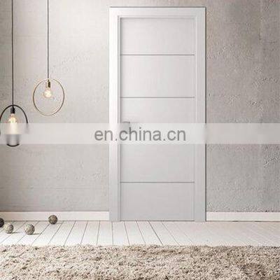 American 5 panel slab white panel simple bedroom security flush home french interior aluminum wood door designs