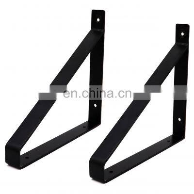 Black Shelf Brackets Heavy Duty Floating Shelves Bracket for Wall Metal Triangle Shelving Brackets for DIY Open Shelf Home Decor