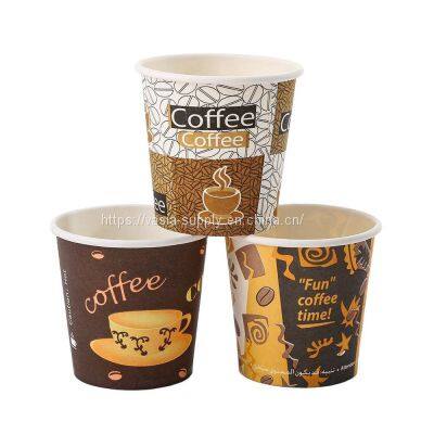 Restaurant Printed Slim Takeaway disposable single wall paper cups