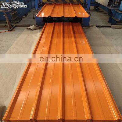 Color Coated PPGI Prepainted Galvanized Blue Roofing Wave Type Corrugated Steel Sheet