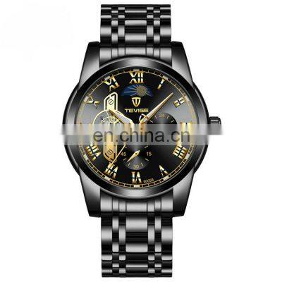 TEVISE 9005B Luxury Men Stainless Steel Sun Moon Phase Watches 24 Hours Display Automatic Mechanical Brand Wrist Watch photo-2