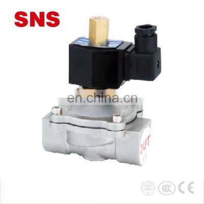 SNS 2WB Series Solenoid Valve Pneumatic Stainless Steel 12v Water Solenoid Valve photo-2