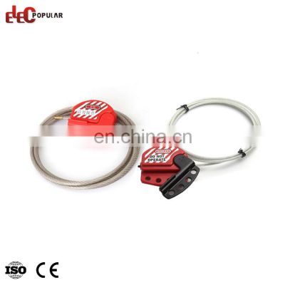 Custom Different Length Plastic PC High Security Adjustable Safety Cable Lockout