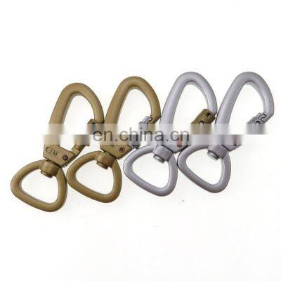 Wholesale 7075 Anodized Aluminum Swivel Carabiner Hooks With Auto Locking