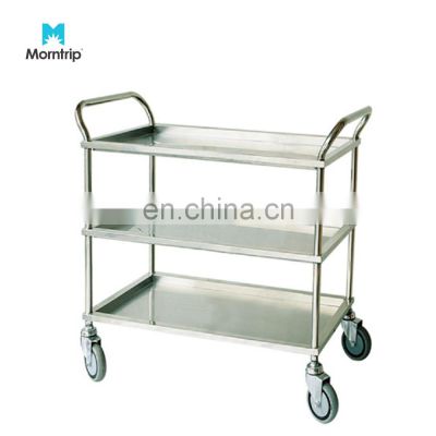 Factory Price Hospital Clinic Cart Movable Medicine Transfusion Anesthesia Stainless Steel Emergency Trolley