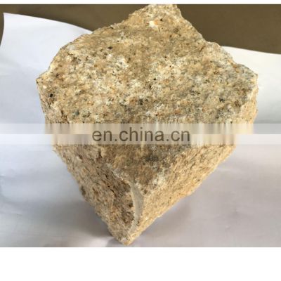 g682 yellow rusty granite cube stone paving