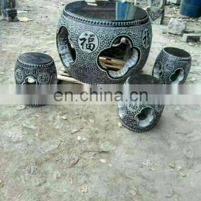 Decorative Design Marble Garden Park Table Set