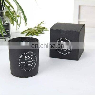 OEM Private label  BLACK glass jar Scented candles customize aromatherapy luxury fragrance wooden wick scented candle