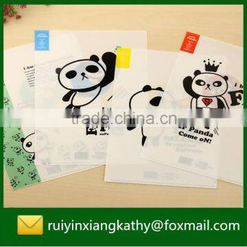 Eco-friendly PP decorative cute animal L shape folder