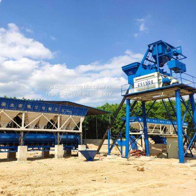 75m3/h hzs75 concrete mixing plant with bolted cement silo batching plant hot sale