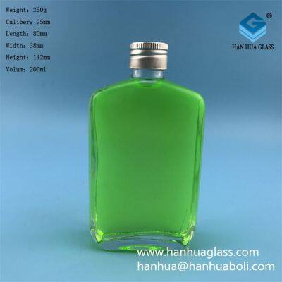 Hot selling 200ml rectangular glass wine bottle