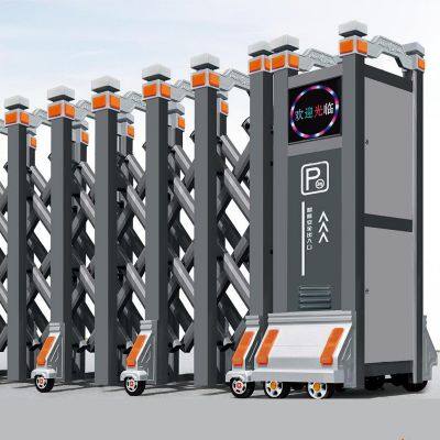 Electric Intelligent Sliding Door Factory Courtyard Translation Linear Door Automatic Aluminum Alloy Factory Gate Electric Telescopic Door
