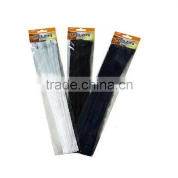 Wholesale high quality 6pc plastic zip with painted slider