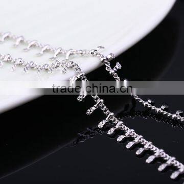 Latest Jewelry Product Designs 2015 Rhodium Plated Curb Chain Korean Pendant Necklace photo-3