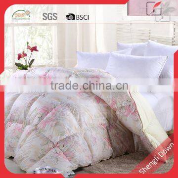 Hot sale printed 90% duck down quilt