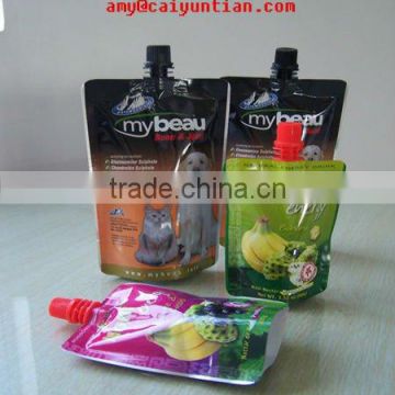 flexible printing and stand up aluminum pouch with spout for juice