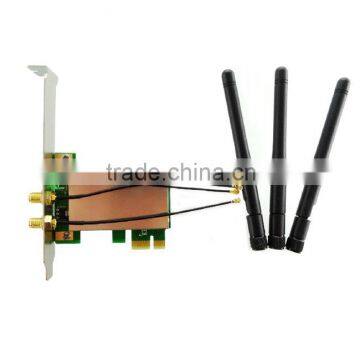 MINI PCI-E to PCI Express wireless WLAN adapter 3 antenna wifi PC Card