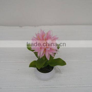 mini cheap artificial silk flower pot