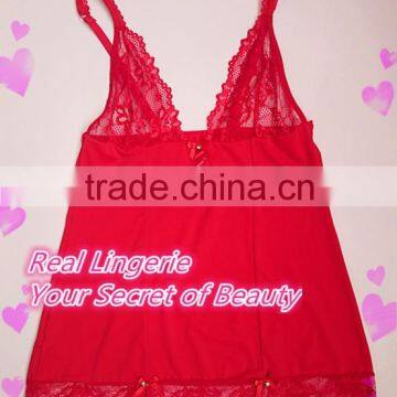 Sexy Hot Selling Lace Bra Transparent Lingerie, OEM Service Babydoll for Mature Women photo-3