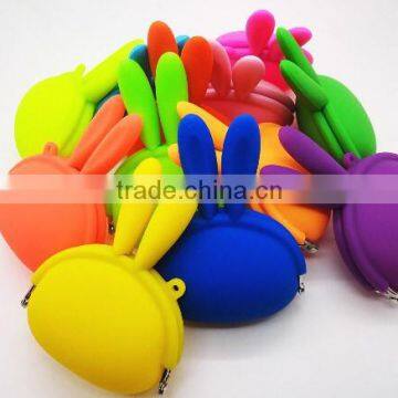 2015 Rabbit Ears Shaped Silicone Money Pouch/ Latest Designs Silicon Rubber Change Purse photo-5