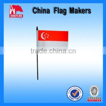 Custom Plastic Or Wooden Stick Flag With Tip On Top